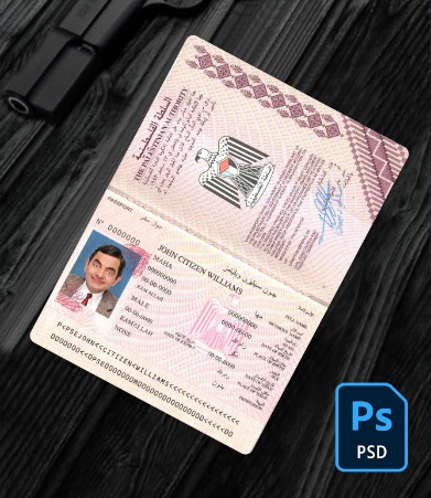 Palestine passport PSD